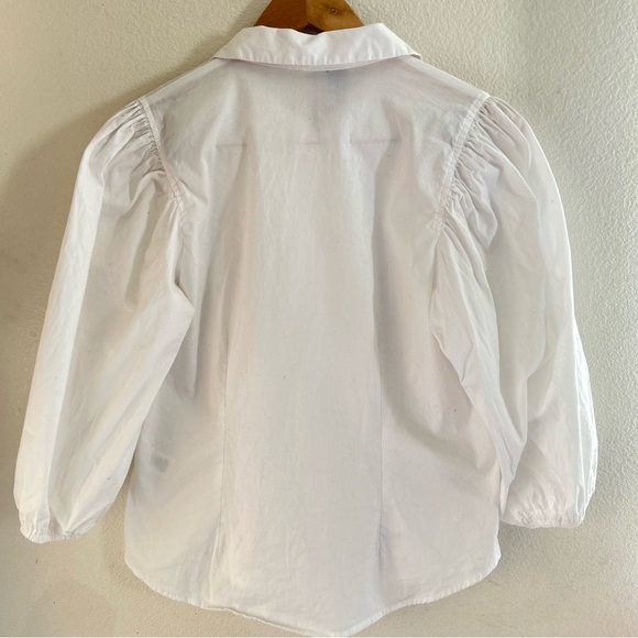 Misia | White Puff Sleeve Button-Up Blouse - Picture 5 of 8